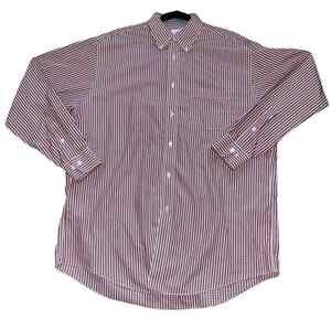 Brooks Brothers Mens Size Large Shirt Long Sleeve Madison Supima Red Check